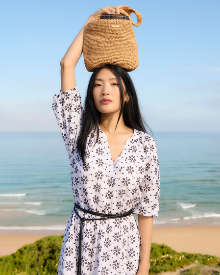 Barbour Lily Raffia Slouchy Tote Bag 