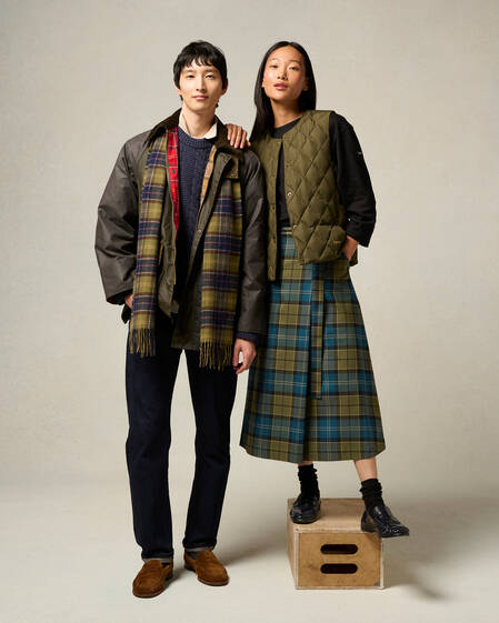 Barbour Fiona Down Gilet and Barbour Modified Transport Waxed Jacket