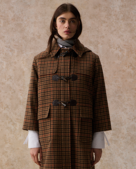 Melody Check Duffle Coat