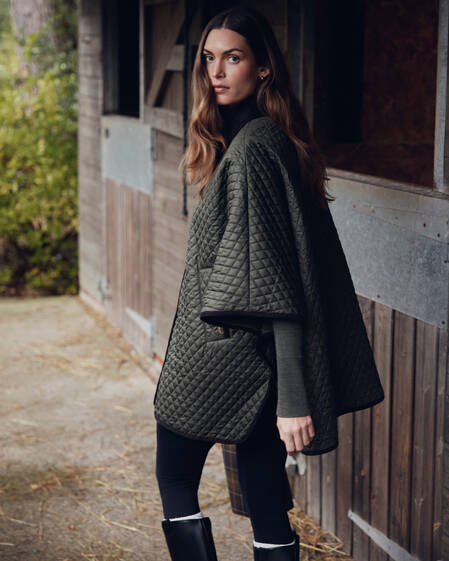 Barbour Oakham Quilted Cape