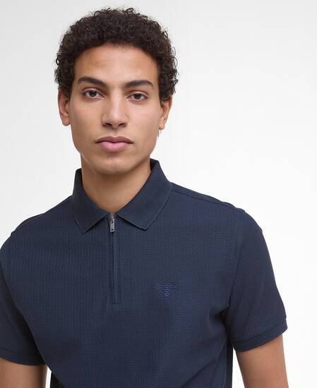 Backfield Tailored Short-Sleeved Polo Shirt Navy