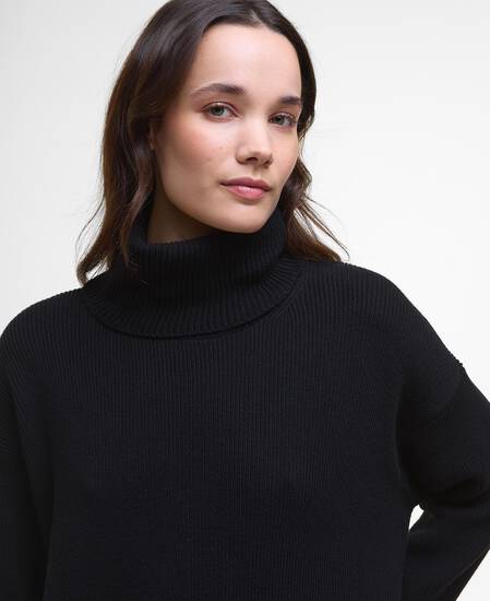 Stitch Knitted Dress Black