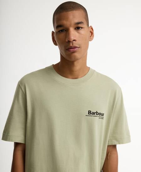 T-shirt con stampa Kaber dalla vestibilit&agrave; comoda Mineral Green
