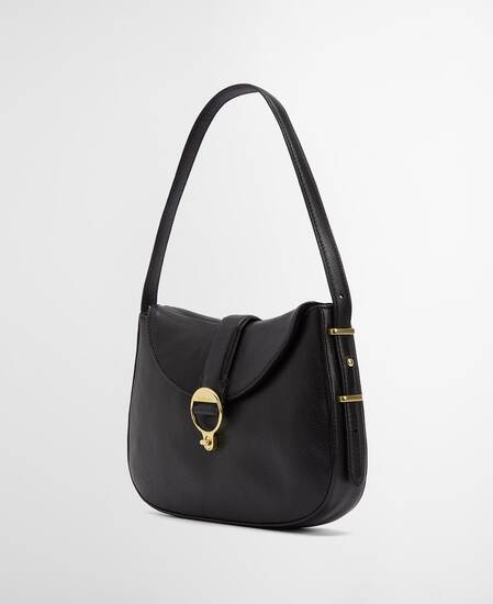 Alder Leather Shoulder Bag Black