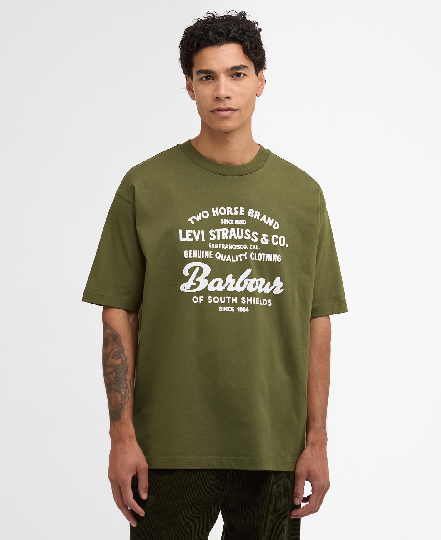 Barbour x Levi's Graphic T-Shirt Canvas Olive
