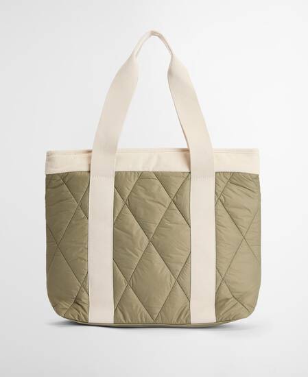 Healy Quilted Tote Bag Bleached Olive