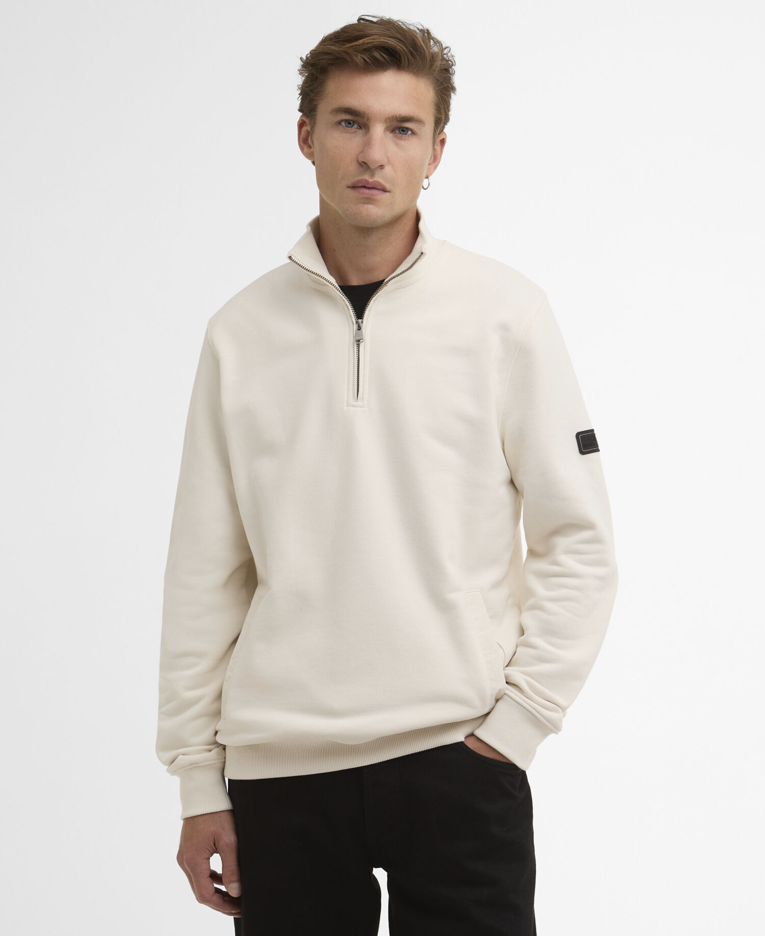 Ehan Quarter-Zip Sweatshirt Whisper White