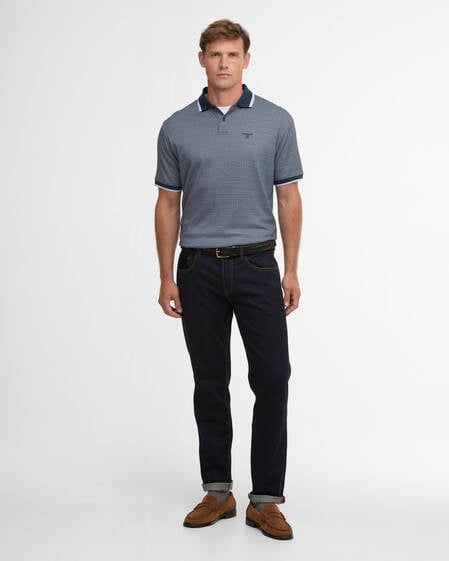 Weston Textured Polo Shirt Navy