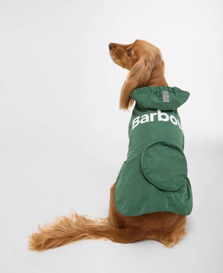 Packable Logo Dog Coat Green
