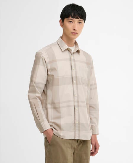 Tunstall Oversized Tonal Tartan Shirt Mist