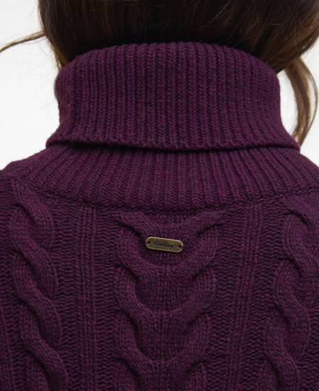 Embleton Rollneck Jumper Black Cherry