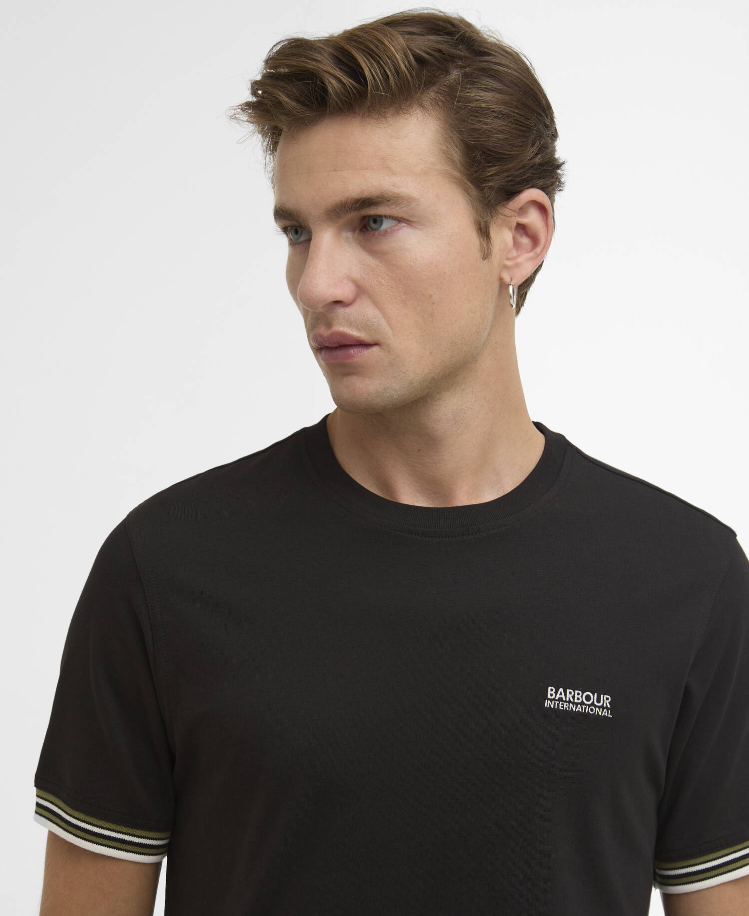T-Shirt Burnwood Tipped Cuff Black image number 3