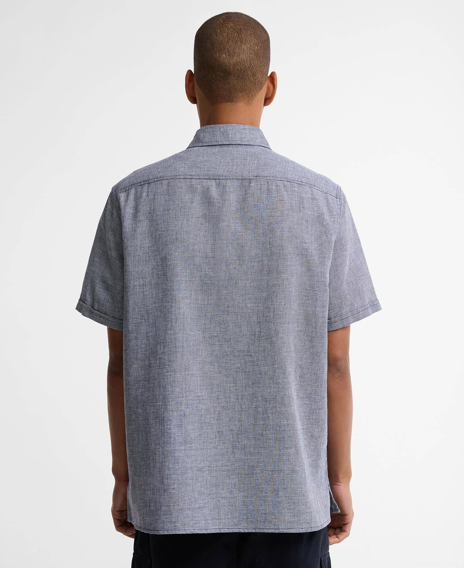 Southscale Linen-Blend Relaxed Shirt Navy image number 2