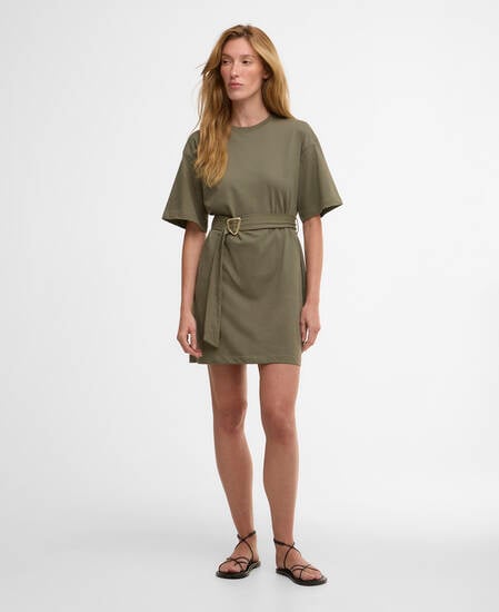 Uma Mini Dress Dusky Khaki