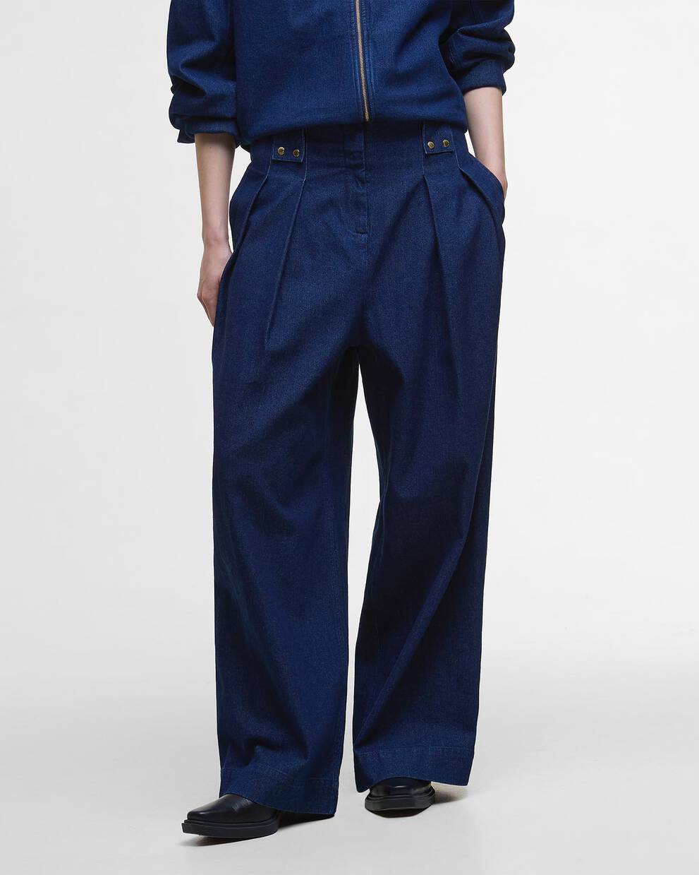 Arla Denim Wide-Leg Trousers