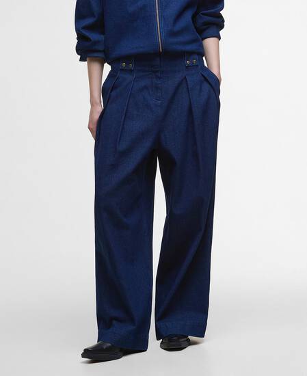 Arla Denim Wide-Leg Trousers Rinse Wash