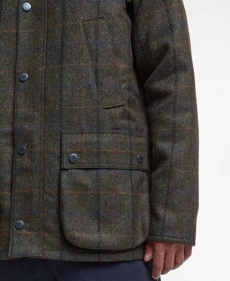 Giacca in lana Bedale con motivo a scacchi Brown