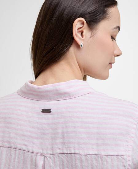 Marine Relaxed Long-Sleeved Shirt Pink Punch