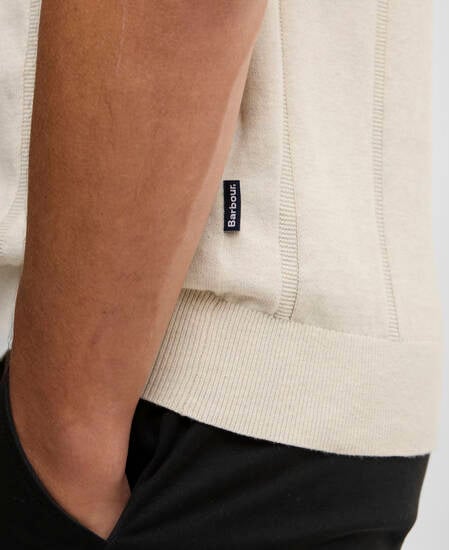 Poloshirt Wellburn Knitted Oatmeal