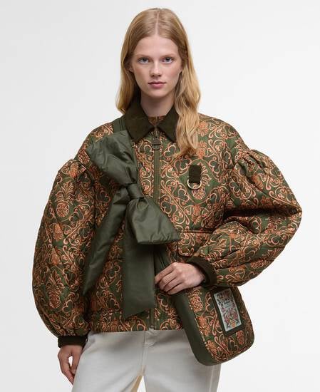 Barbour FARM Rio Ana Clara Bow Bag Royal Pineapple Print