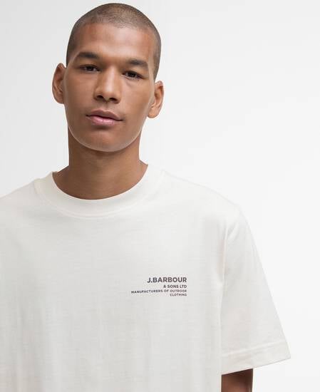 T-shirt con stampa con foto Parkend dalla vestibilit&agrave; comoda Whisper White