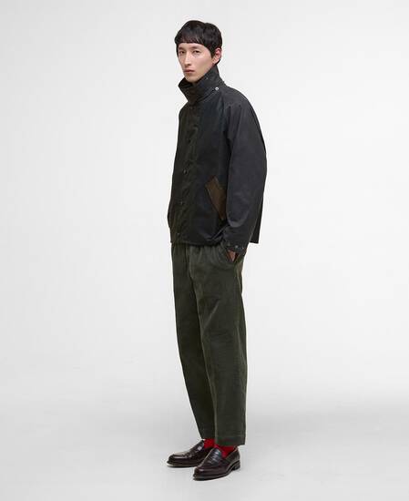 Patchwork Transport Waxed Jacket Sage Multi