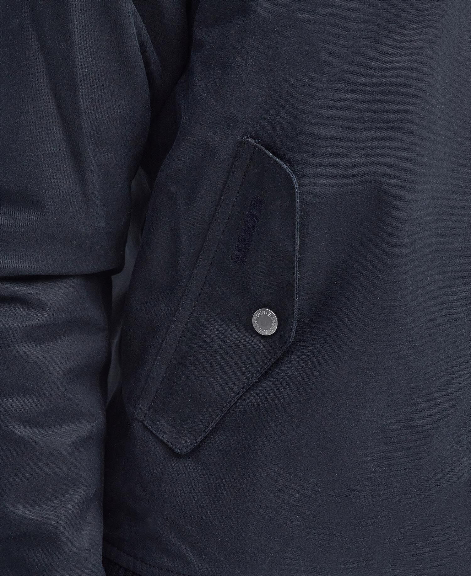 Barbour x Baracuta Porton Waxed Harrington Jacket Navy