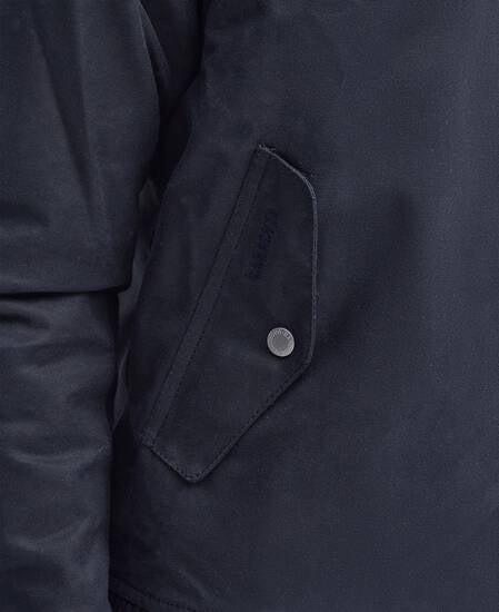 Barbour x Baracuta Porton Waxed Harrington Jacket Navy