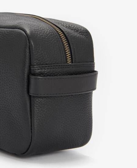 Highgate Leather Washbag Classic Black