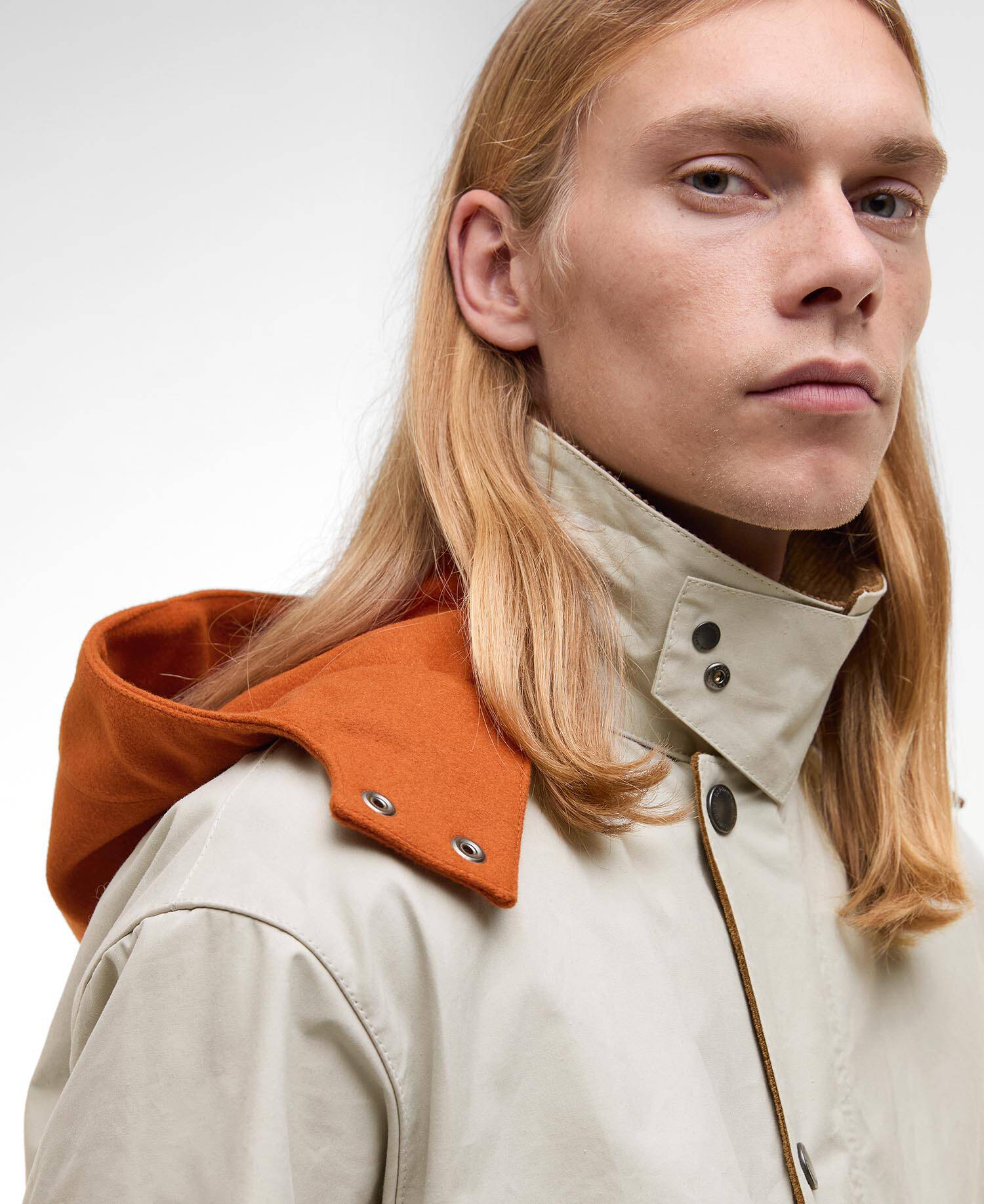 Barbour x Kaptain Sunshine Oversized Bedale Casual Field Coat Clay image number 4
