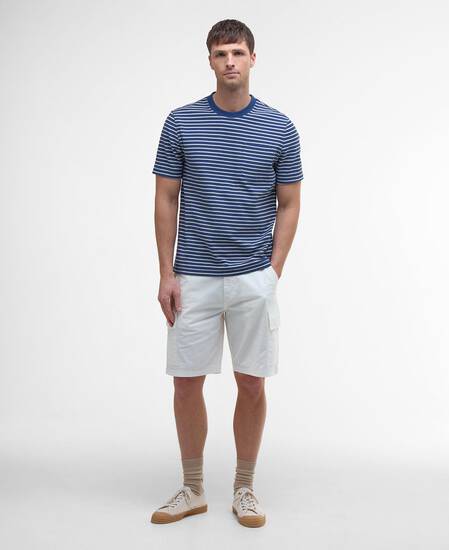 Shorts cargo in twill Whisper White