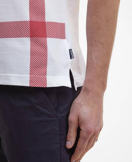 Blaine Tartan Short-Sleeved Polo Shirt Classic White