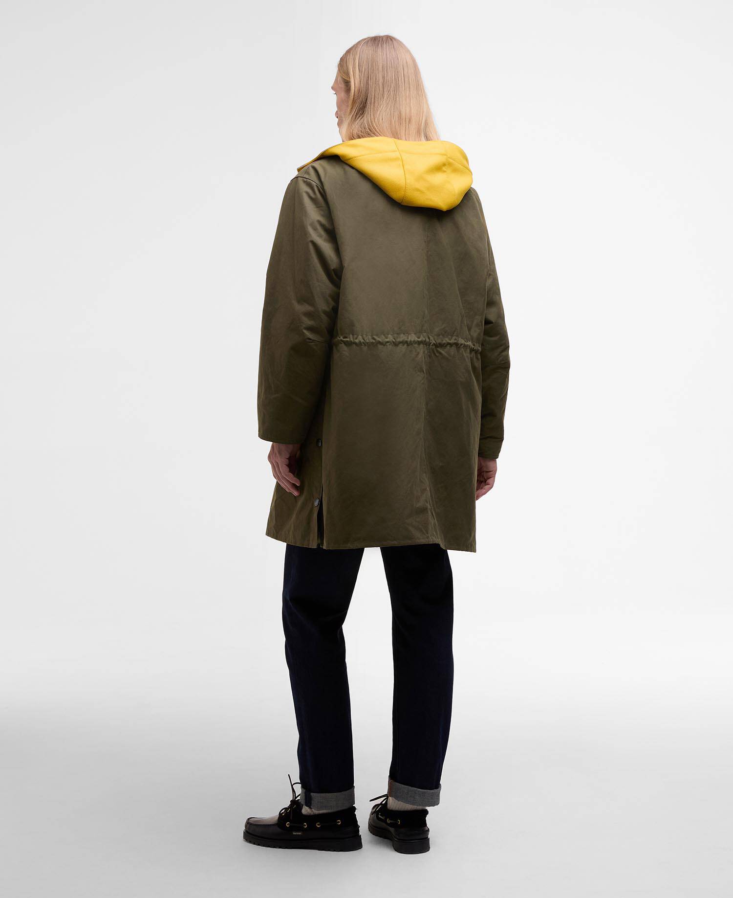 Barbour x Kaptain Sunshine Oversized Bedale Casual Field Coat Khaki Brown image number 2