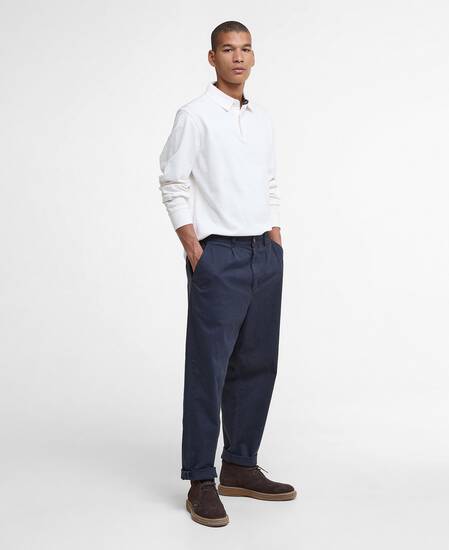 Polo a maniche lunghe leggermente aderente Waketown Whisper White