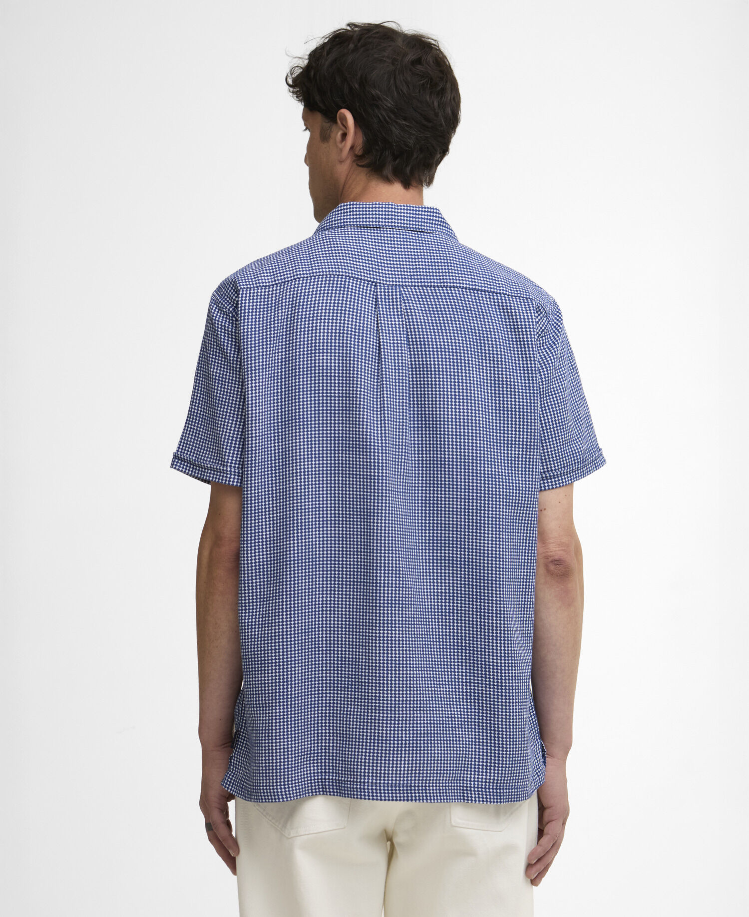 Rudbeck Textured Short-Sleeved Shirt Navy