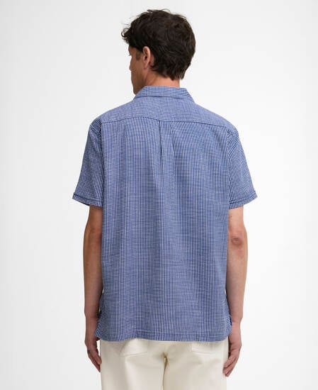 Kurzarmhemd Rudbeck Textured Navy