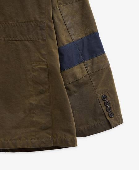 Barbour Re-Loved Lutz Waxed Jacket - Size L Olive