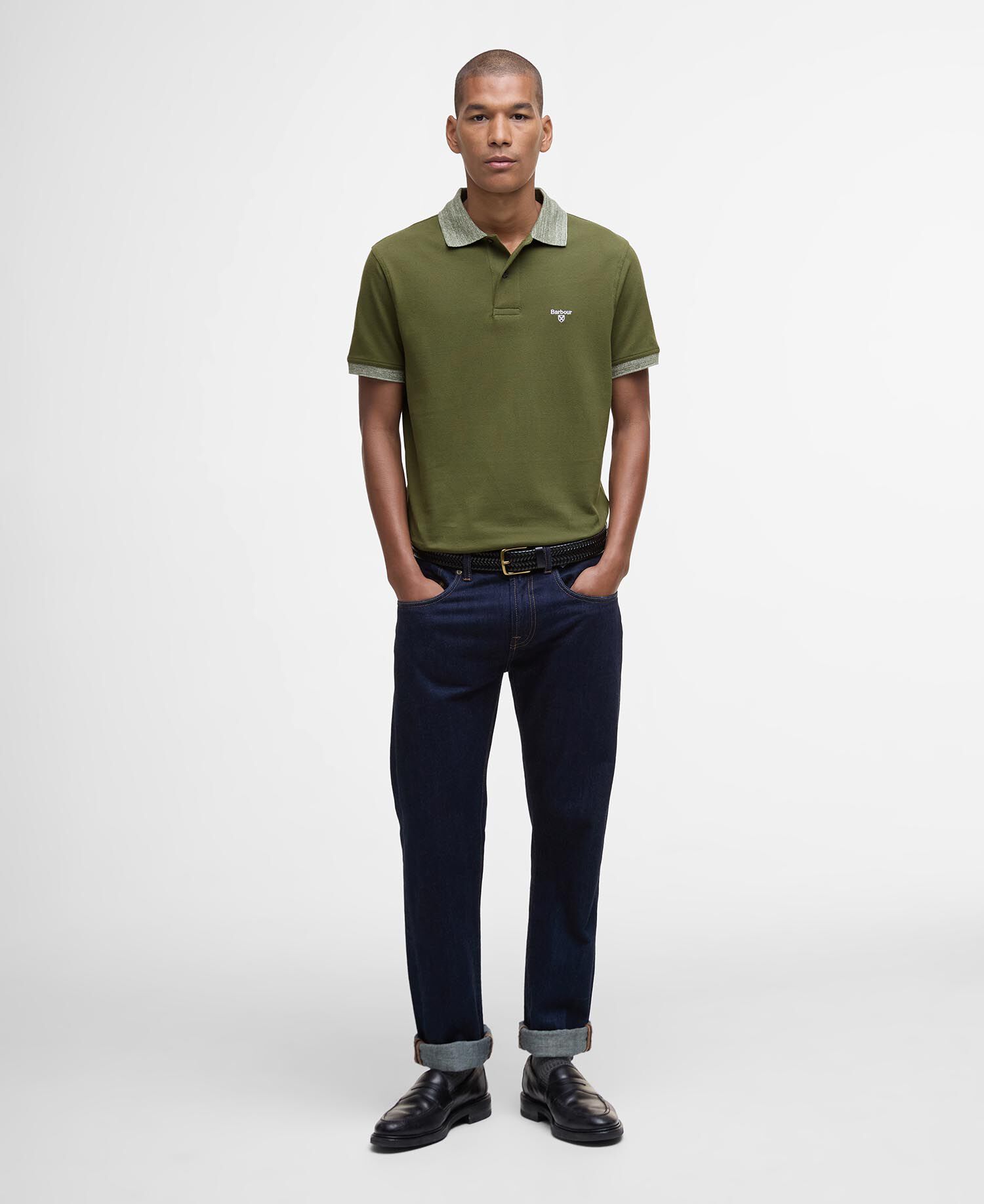Marlton Tailored Short-Sleeved Polo Shirt Winter Moss