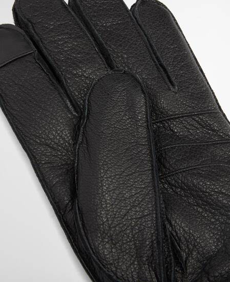 Highfield Leather Gloves Black