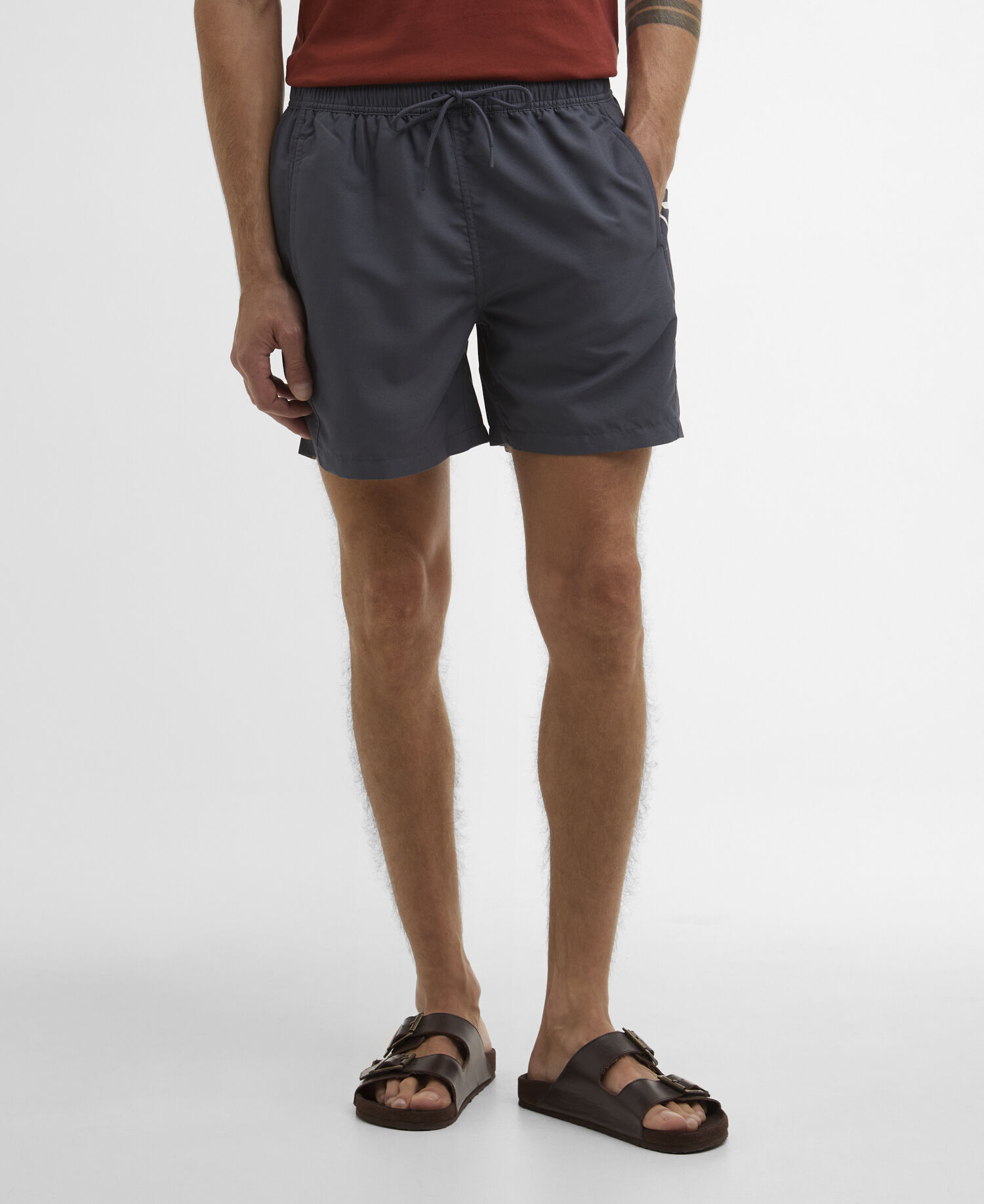Costumi da bagno con logo grande Storm Grey