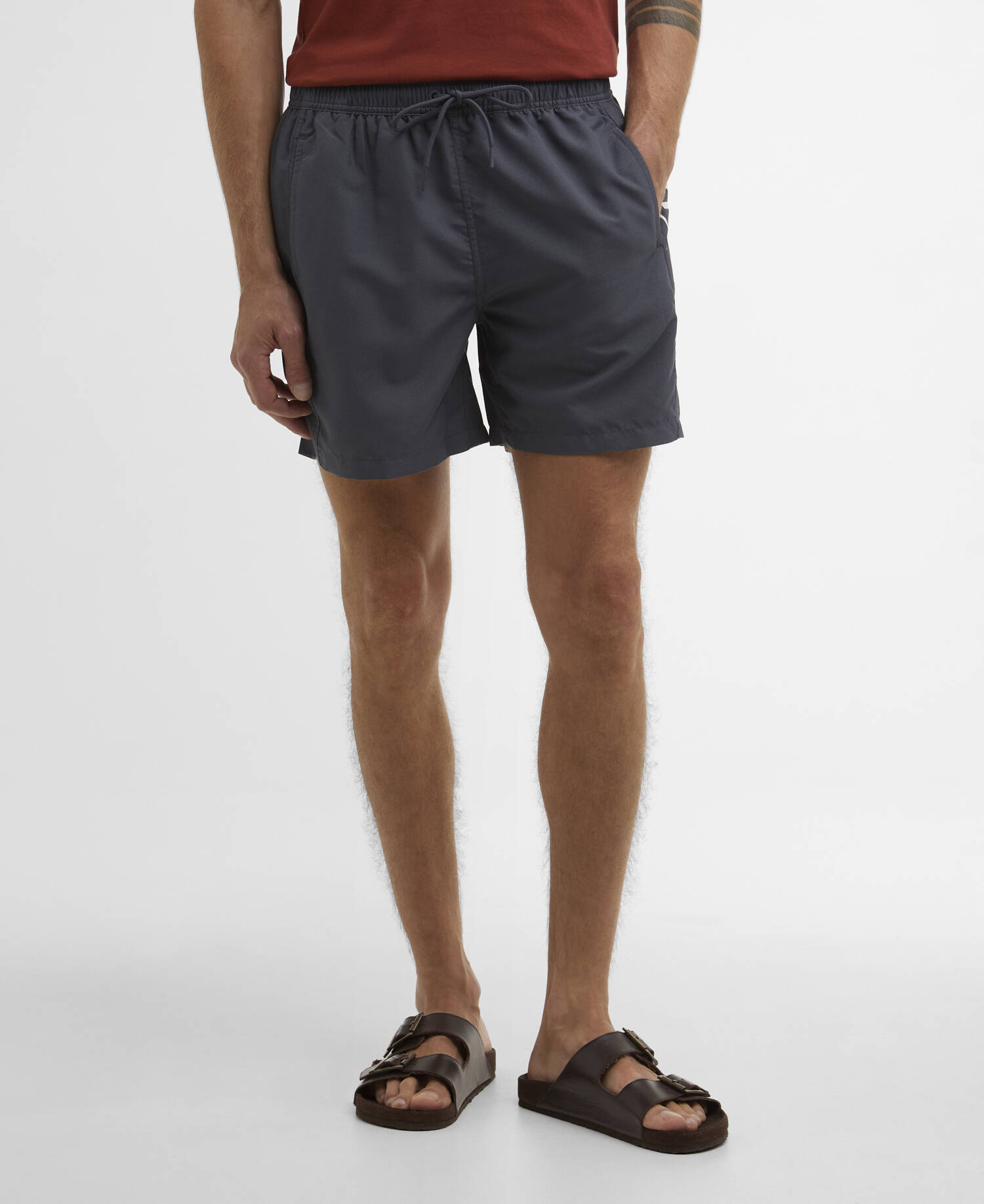 Costumi da bagno con logo grande Storm Grey image number 0