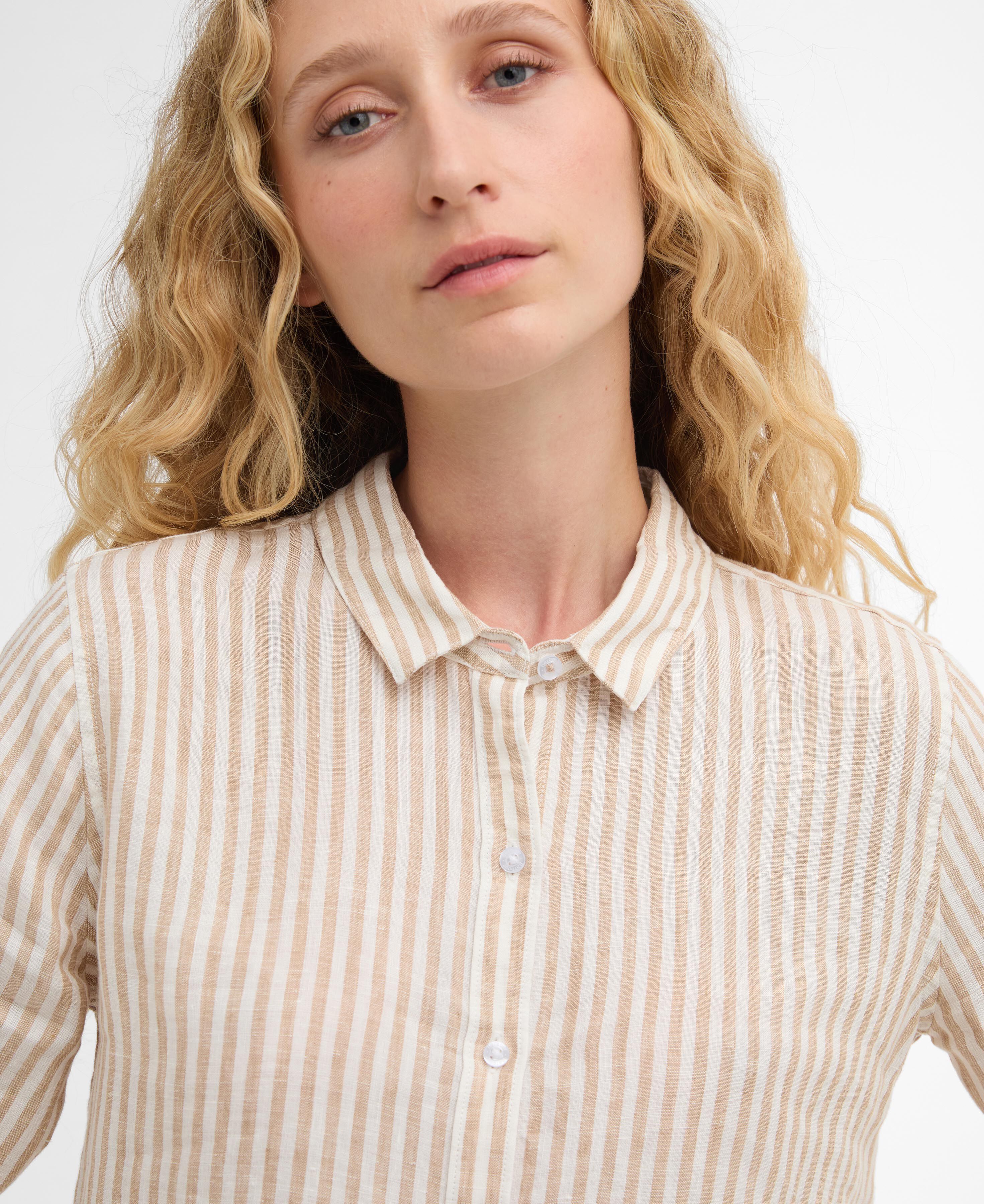 Bluse Marine Long-Sleeved Relaxed Pink Stripe