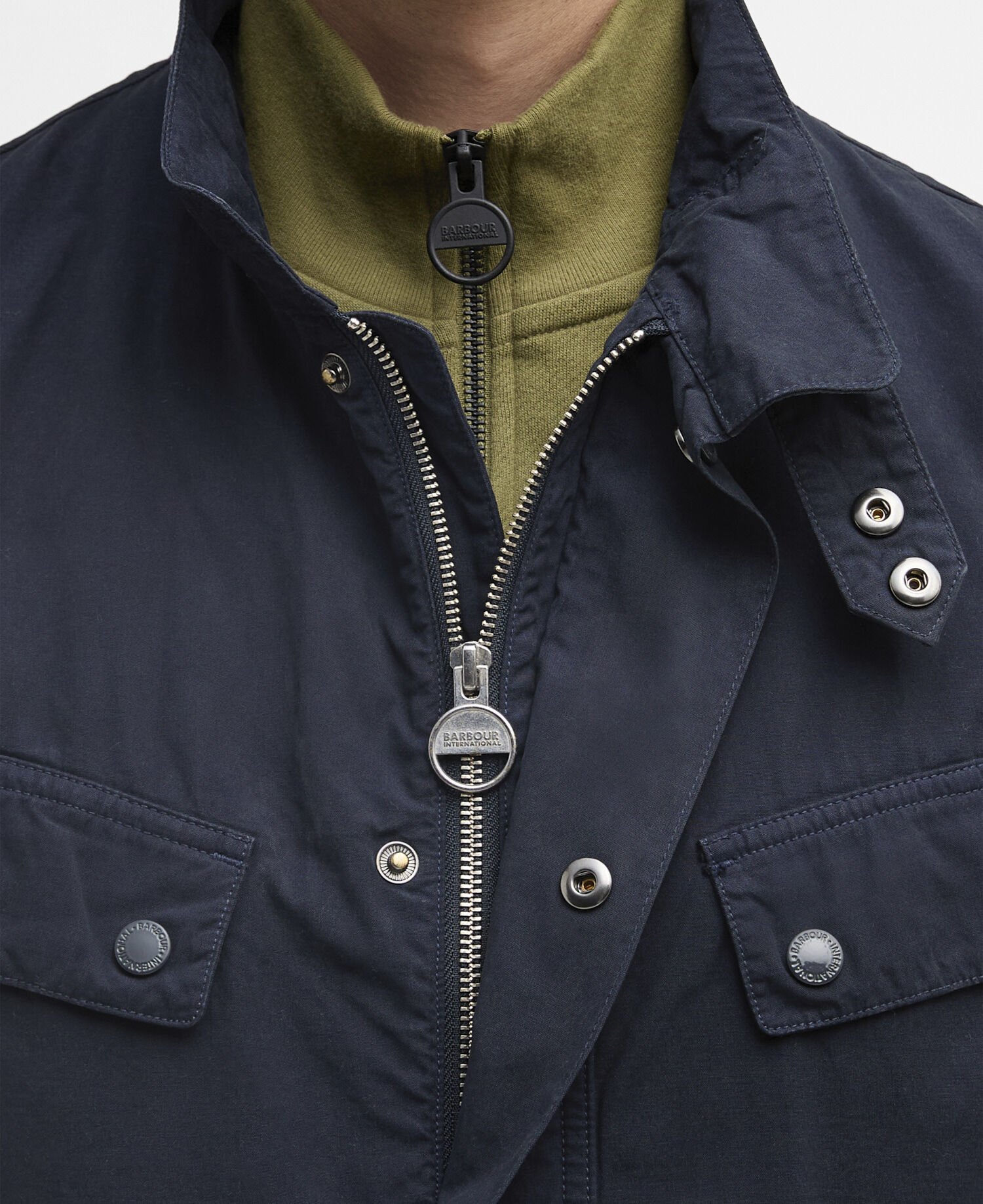 Giacca casual Duke tinta in capo Navy