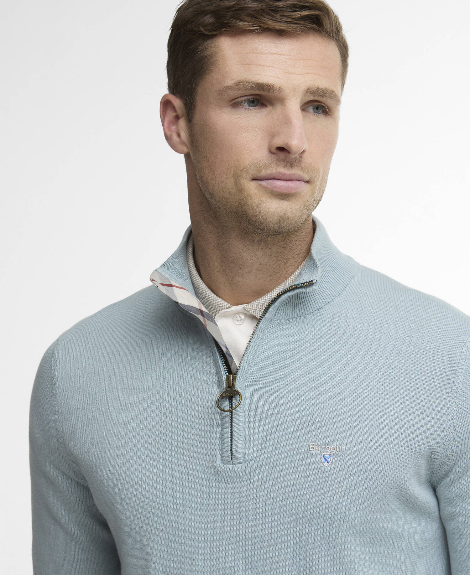 Lingwood Compact Quarter-Zip Jumper Slate image number 3