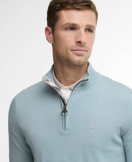 Pullover Lingwood Compact Cotton Half-Zip Slate