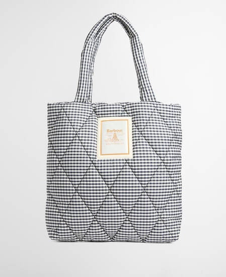 Riah Quilted Tote Bag Gingham Check