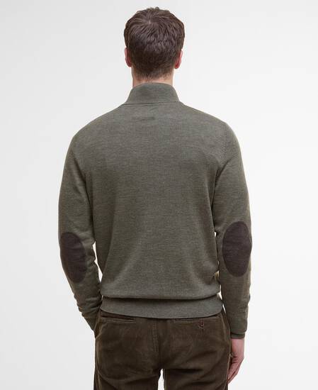 Felpa con mezza zip Loyton Merino Olive Marl Felpa con mezza zip Loyton Merino Olive Marl