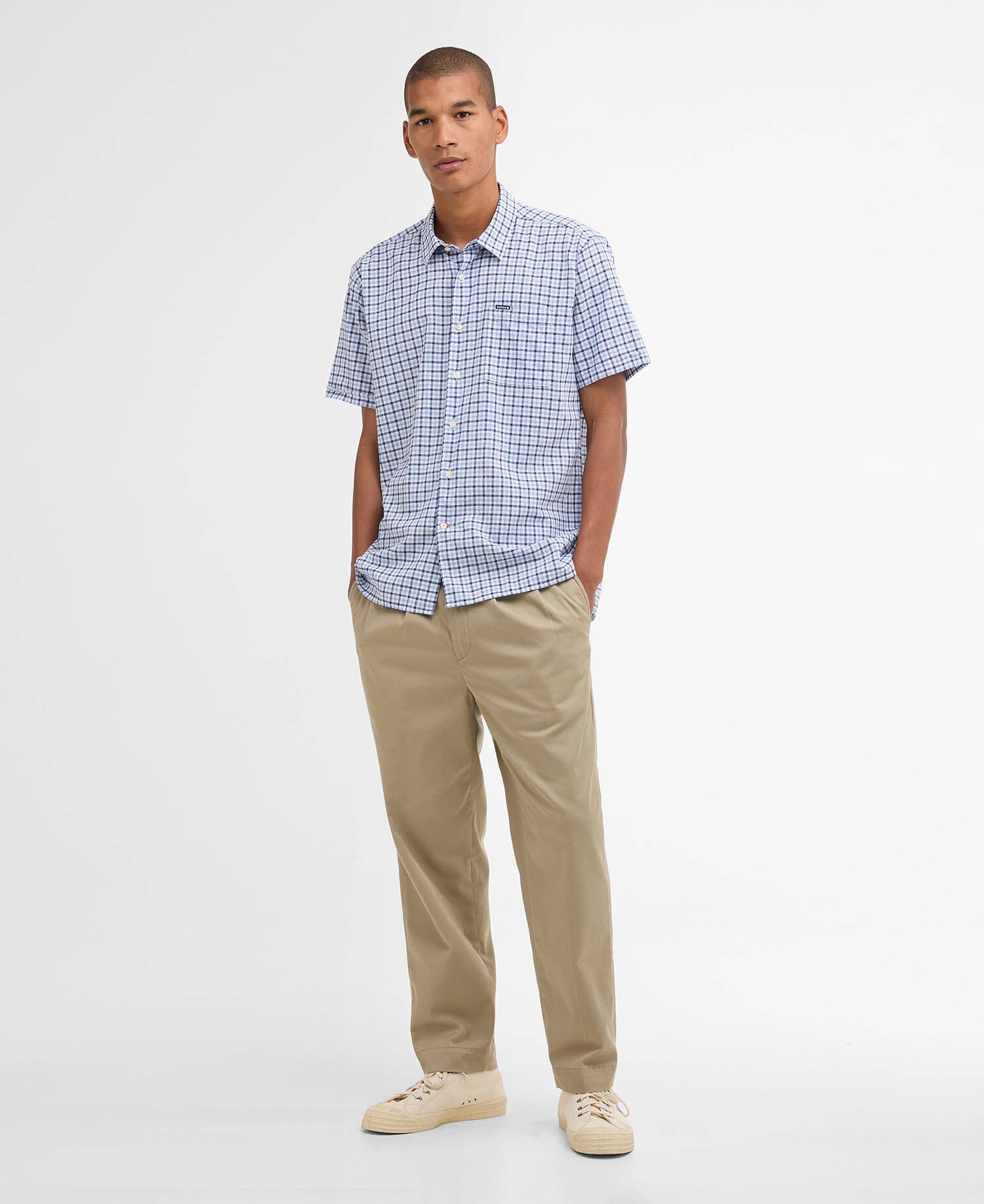 Camicia Nelson a maniche corte con motivo a quadretti image number 1