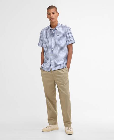 Camicia Nelson a maniche corte con motivo a quadretti Blue