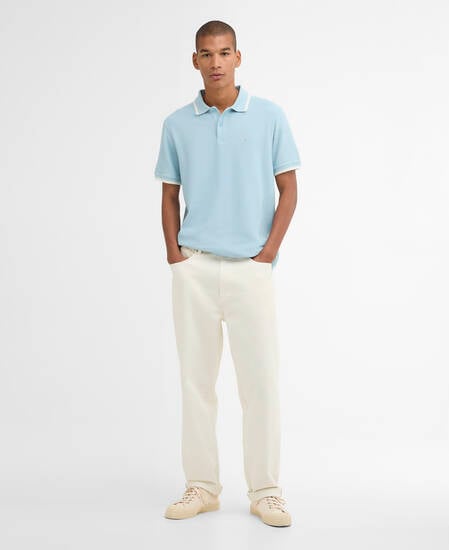 Ferriby Tailored Polo Shirt Surf Blue